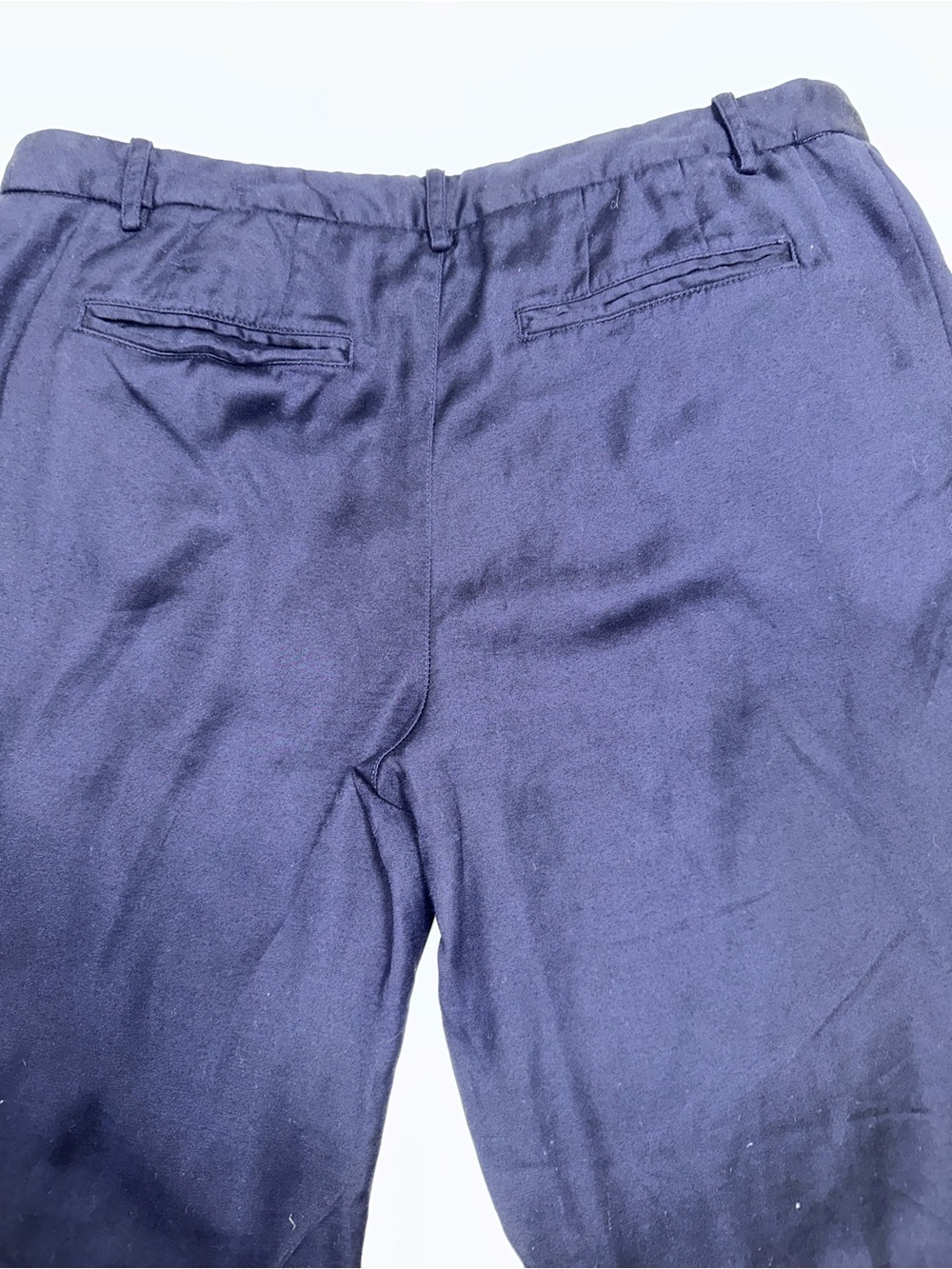 Lilly Pulitzer ladies navy blue Pants size 6 pleated cropped with pockets - Picture 7 of 10